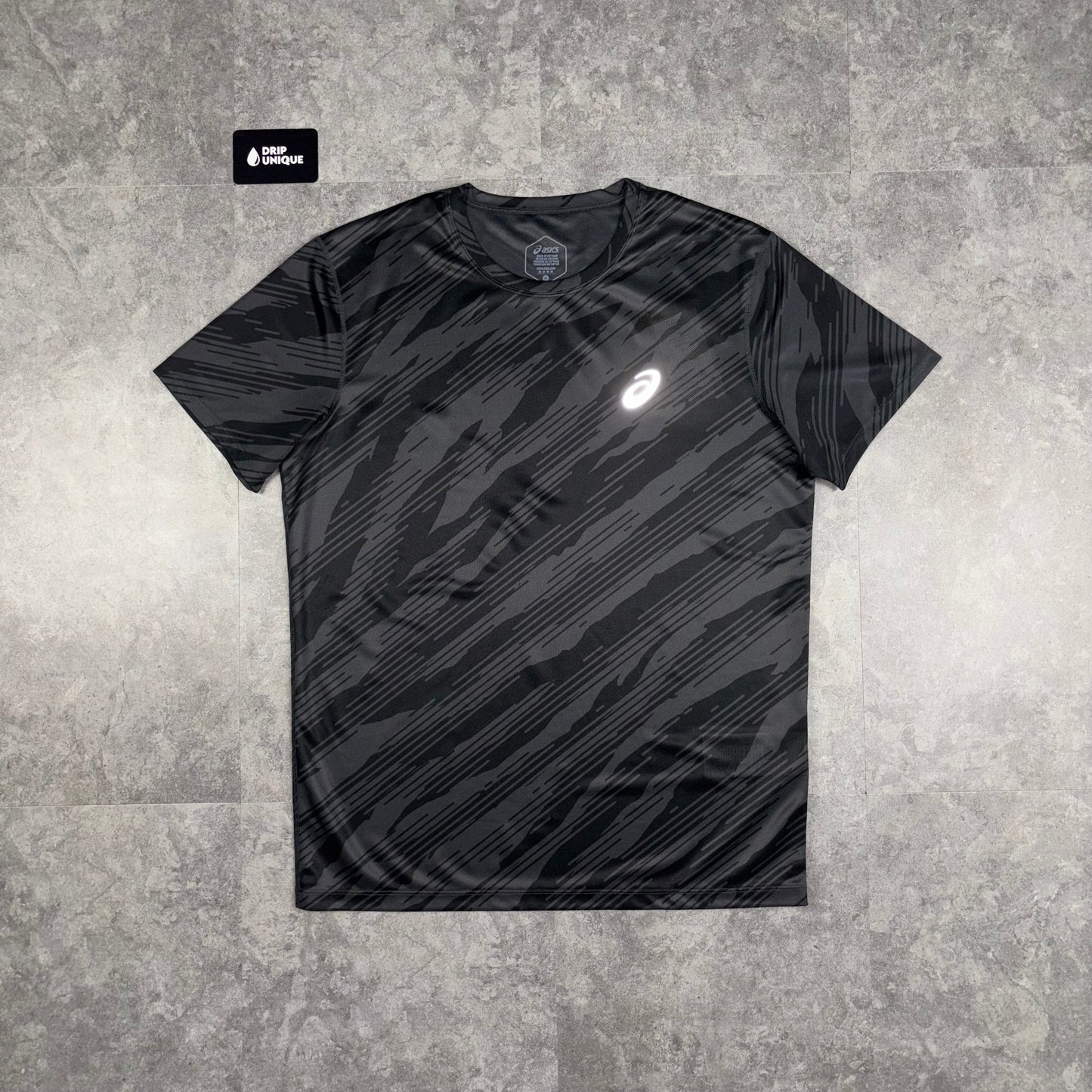 Asics Core All Over Print T-Shirt Black