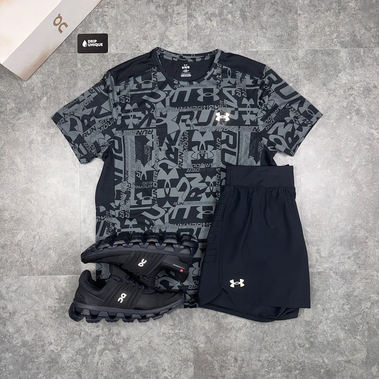 Under Armour Launch Printed T-Shirt Black