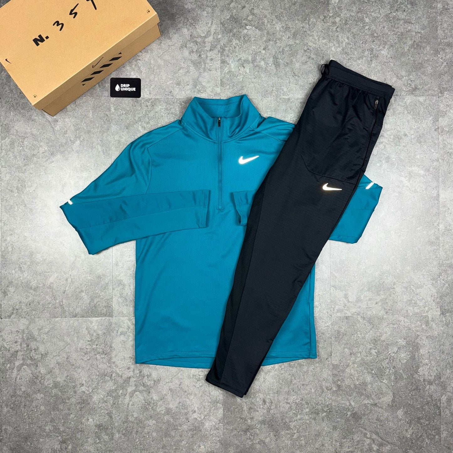Nike Element 1/4 Zip Top Aqua Blue