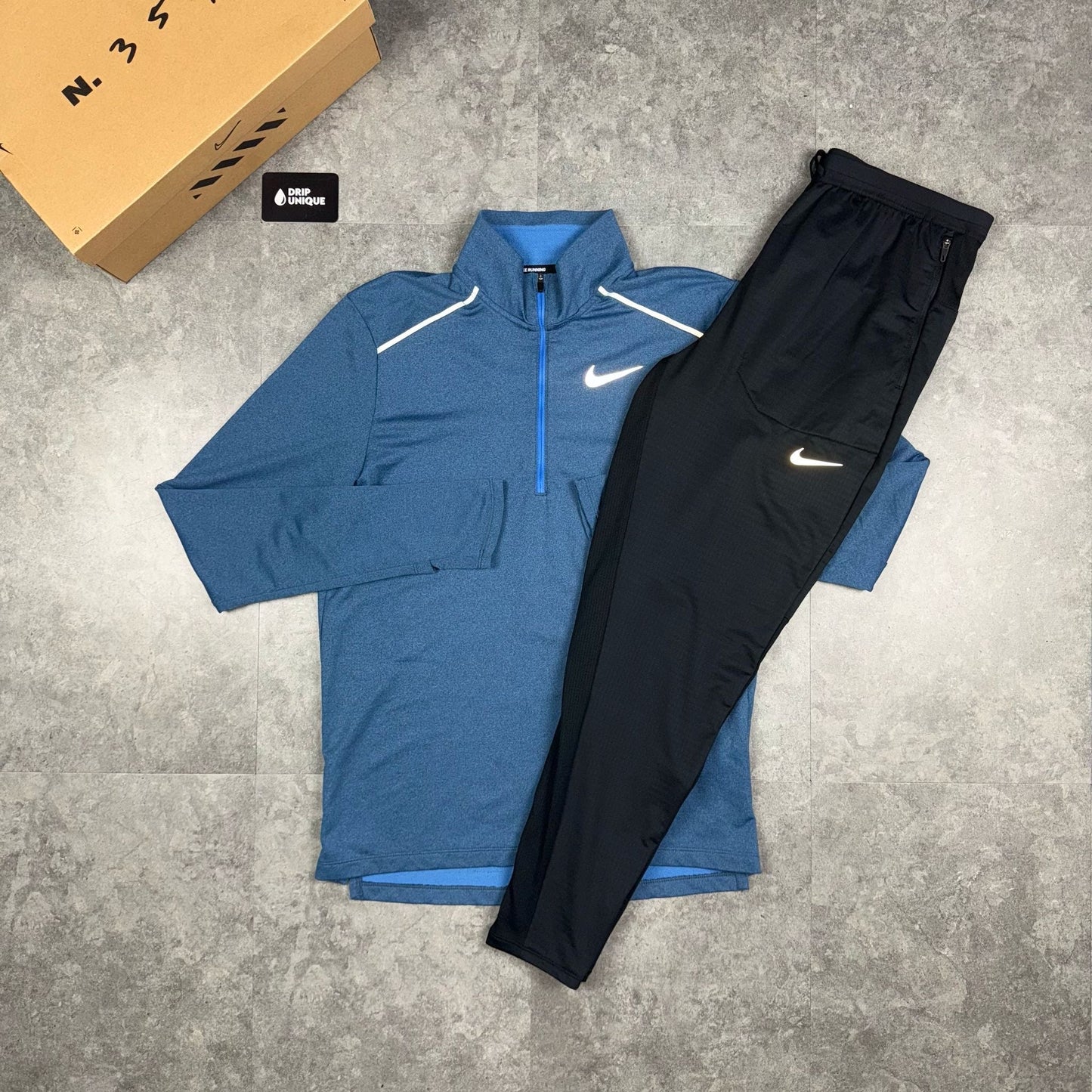 Nike Element 3.0 1/4 Zip Top Obsidian