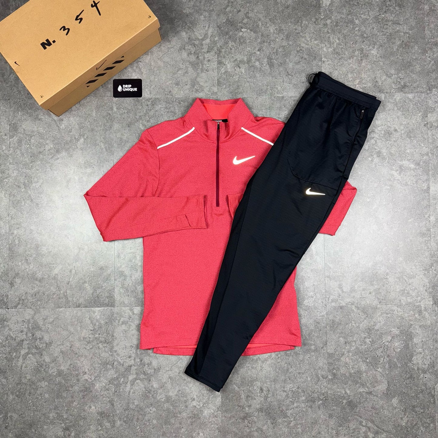 Nike Element 3.0 1/4 Zip Top Pink