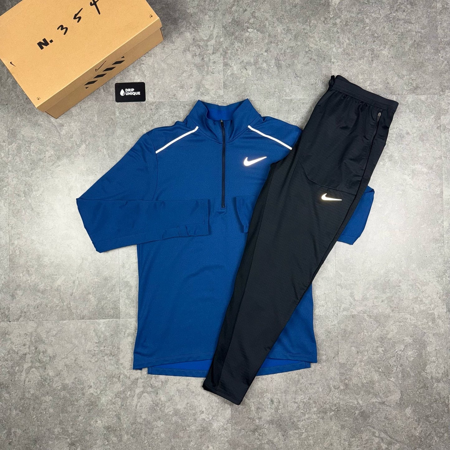 Nike Element 3.0 1/4 Zip Top Deep Blue