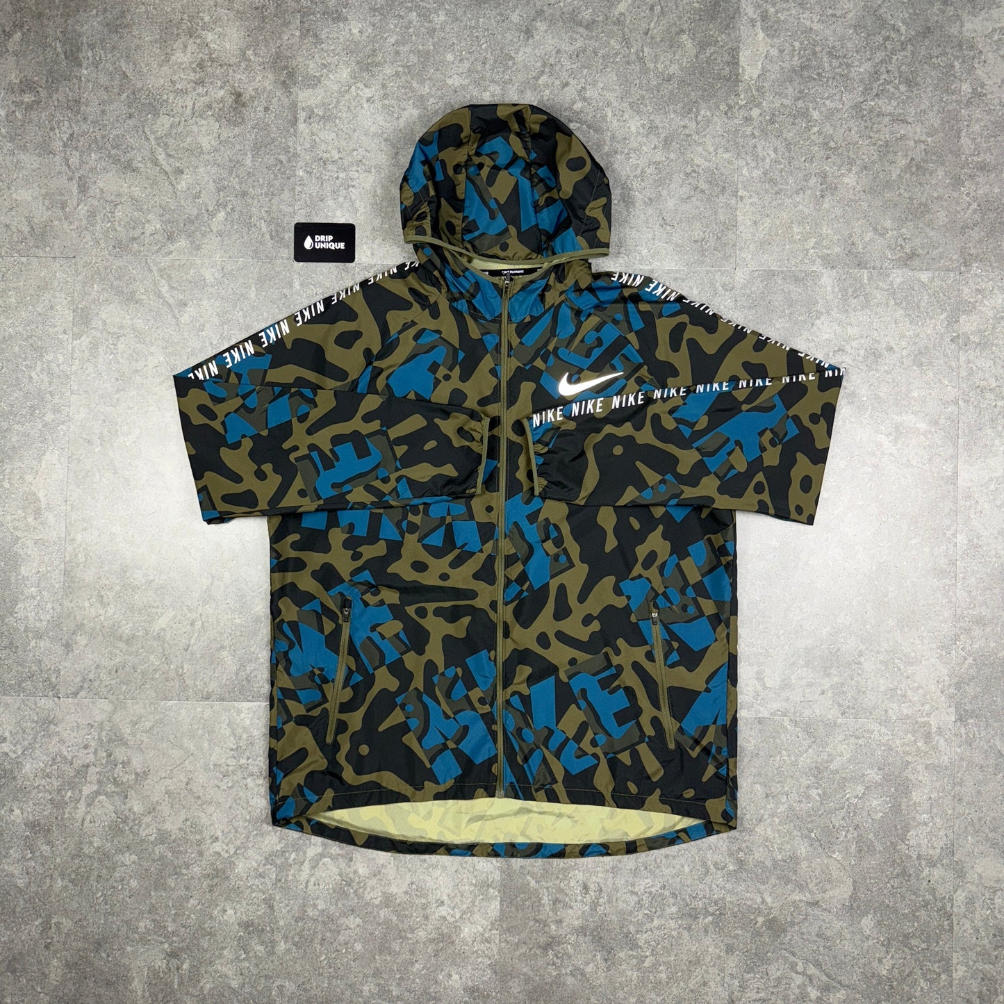 Nike Essential Camo Dubai Windrunner Jacket Green