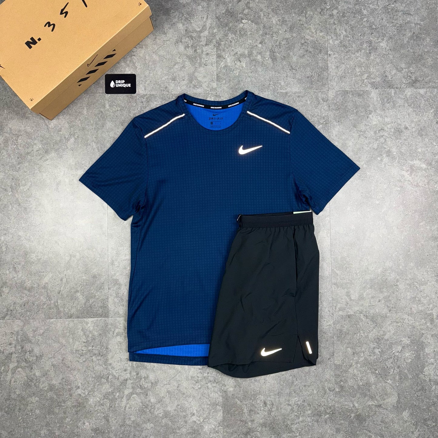 Nike Hex Miler T-Shirt Blue