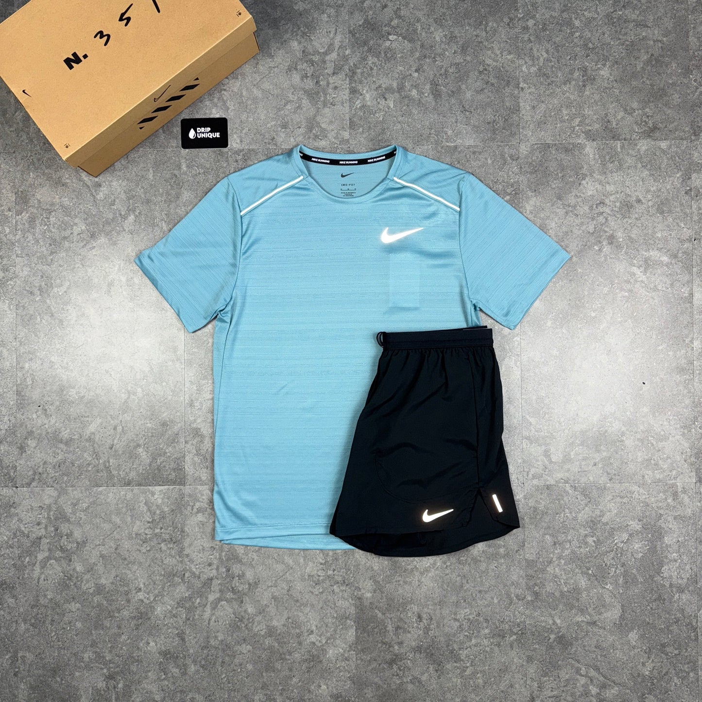 Nike Miler T-Shirt Denim Turquoise