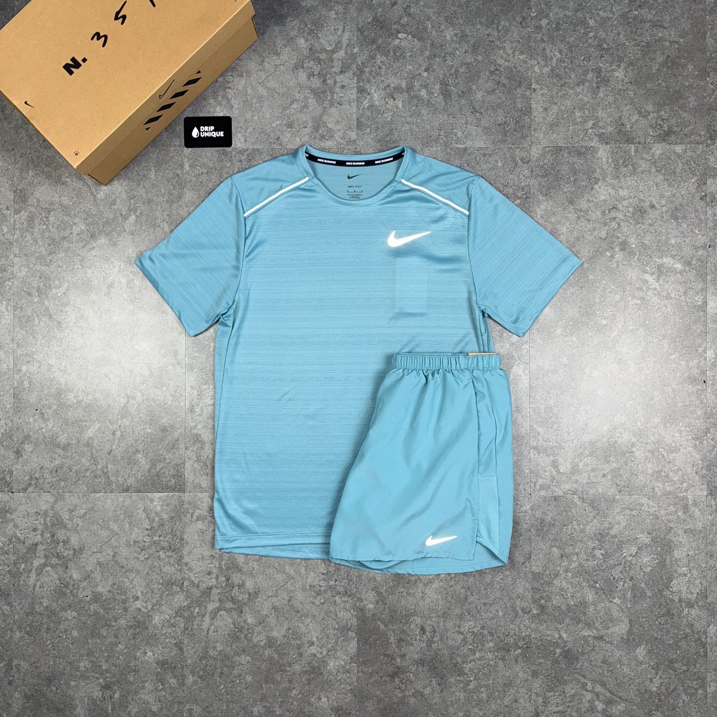Nike Miler T-Shirt Denim Turquoise