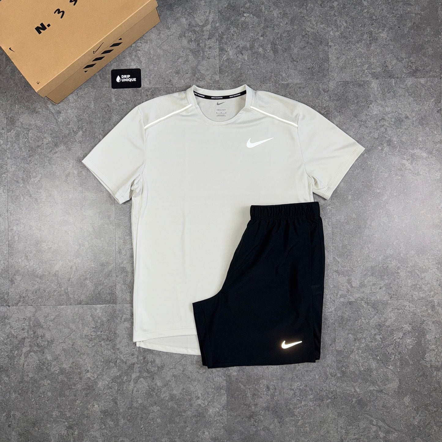 Nike Miler T-Shirt Light Bone