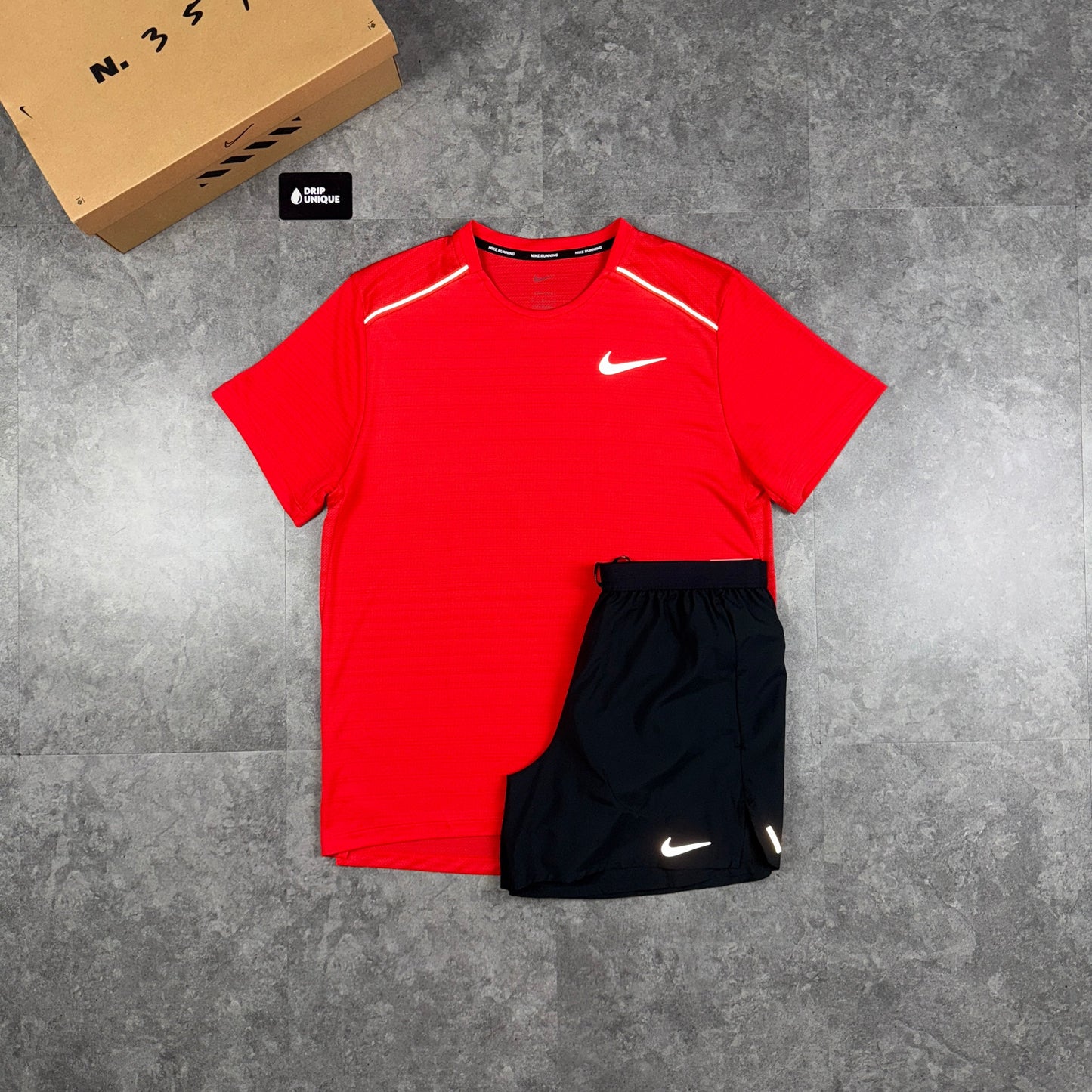 Nike Miler T-Shirt Light Crimson Red