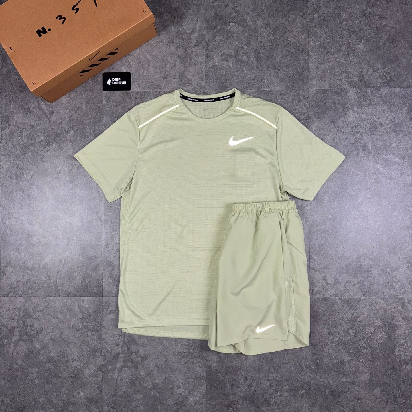 Nike Miler T-Shirt Olive Green