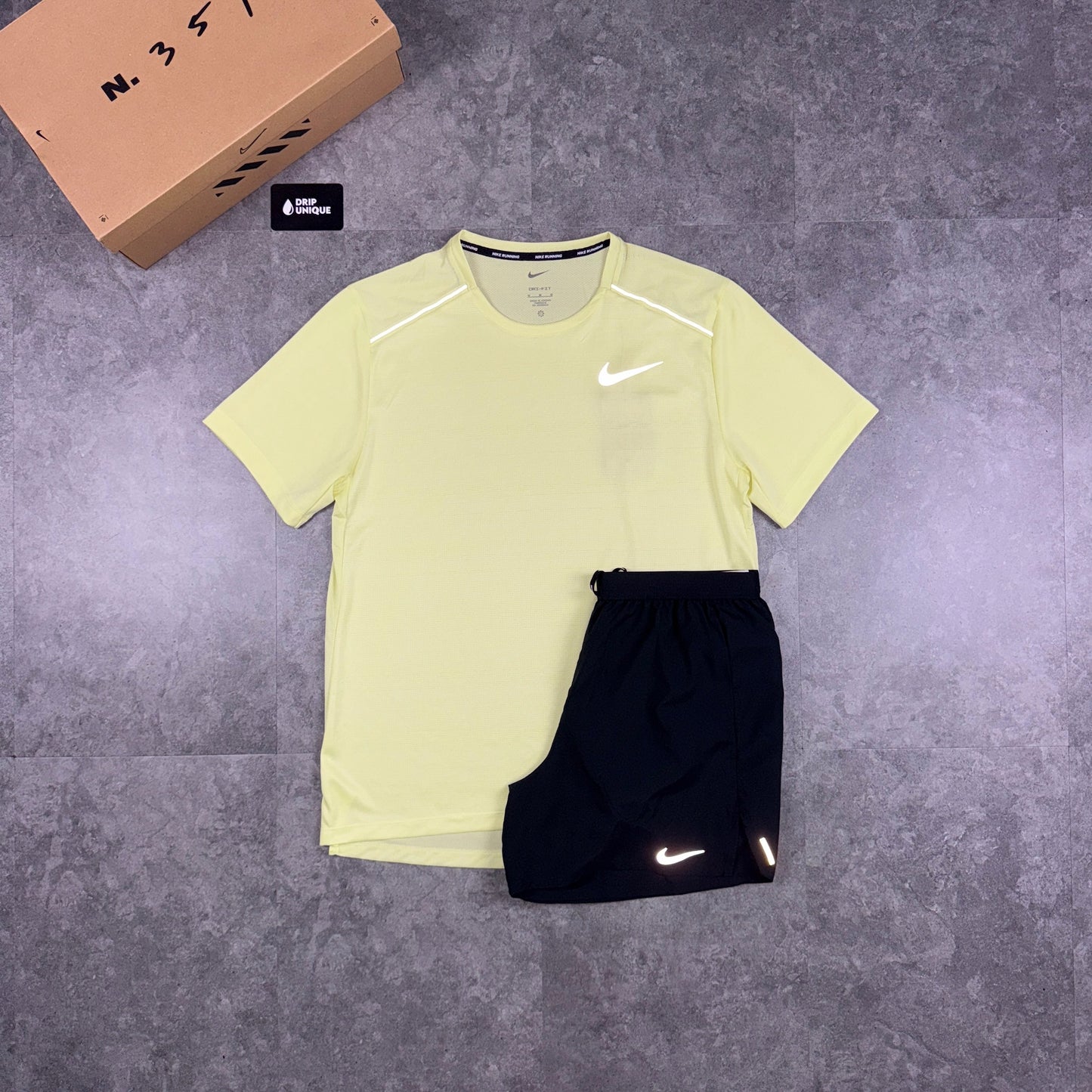 Nike Miler T-Shirt Washed Volt