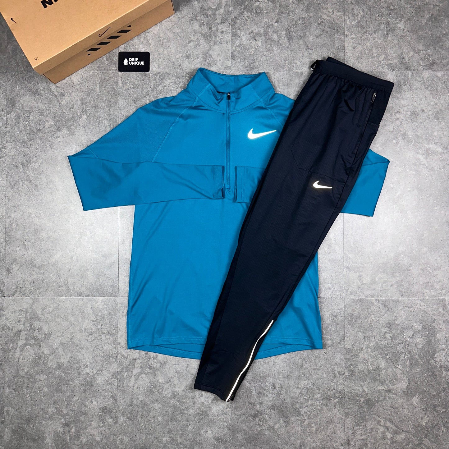 Nike Therma 1/4 Zip Top Aqua Blue