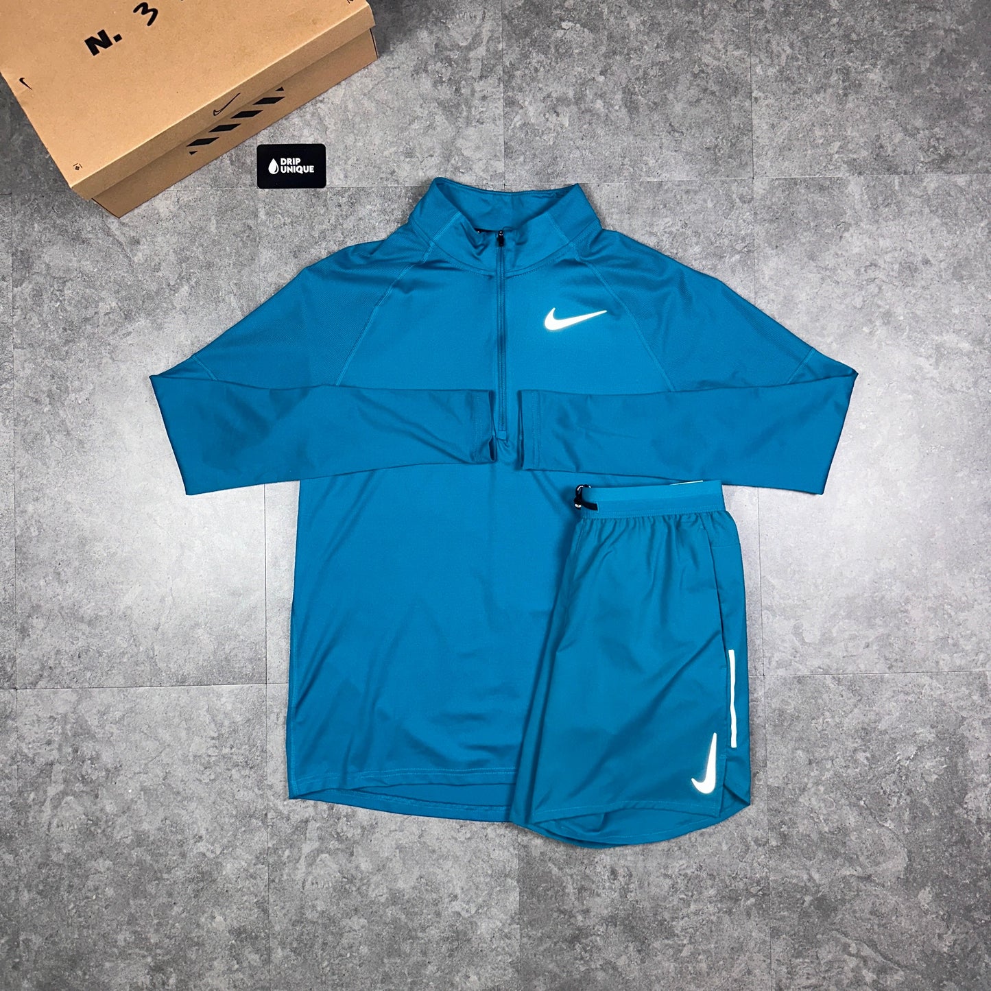 Nike Therma 1/4 Zip Top Aqua Blue