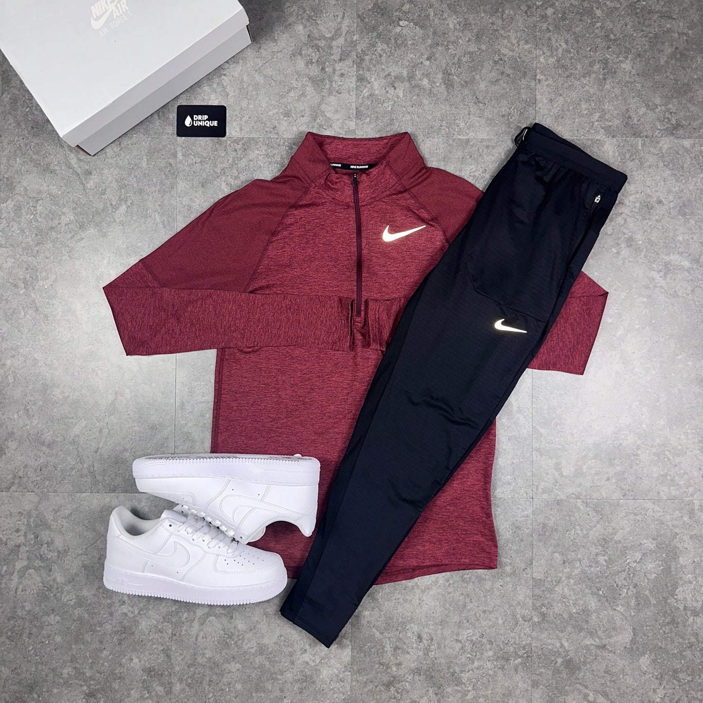 Nike Therma 1/4 Zip Top Midnight Maroon