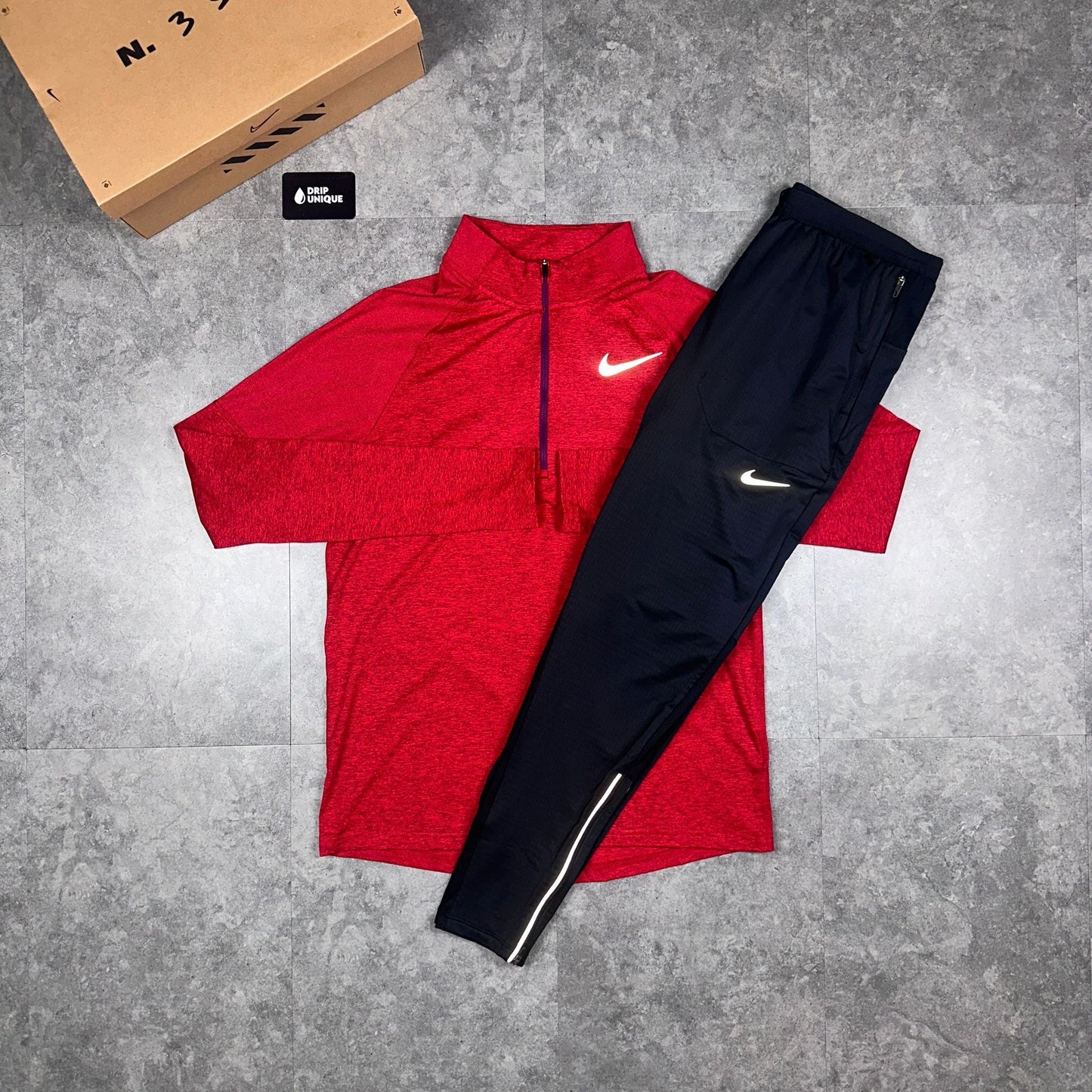 Nike Therma 1/4 Zip Top Red