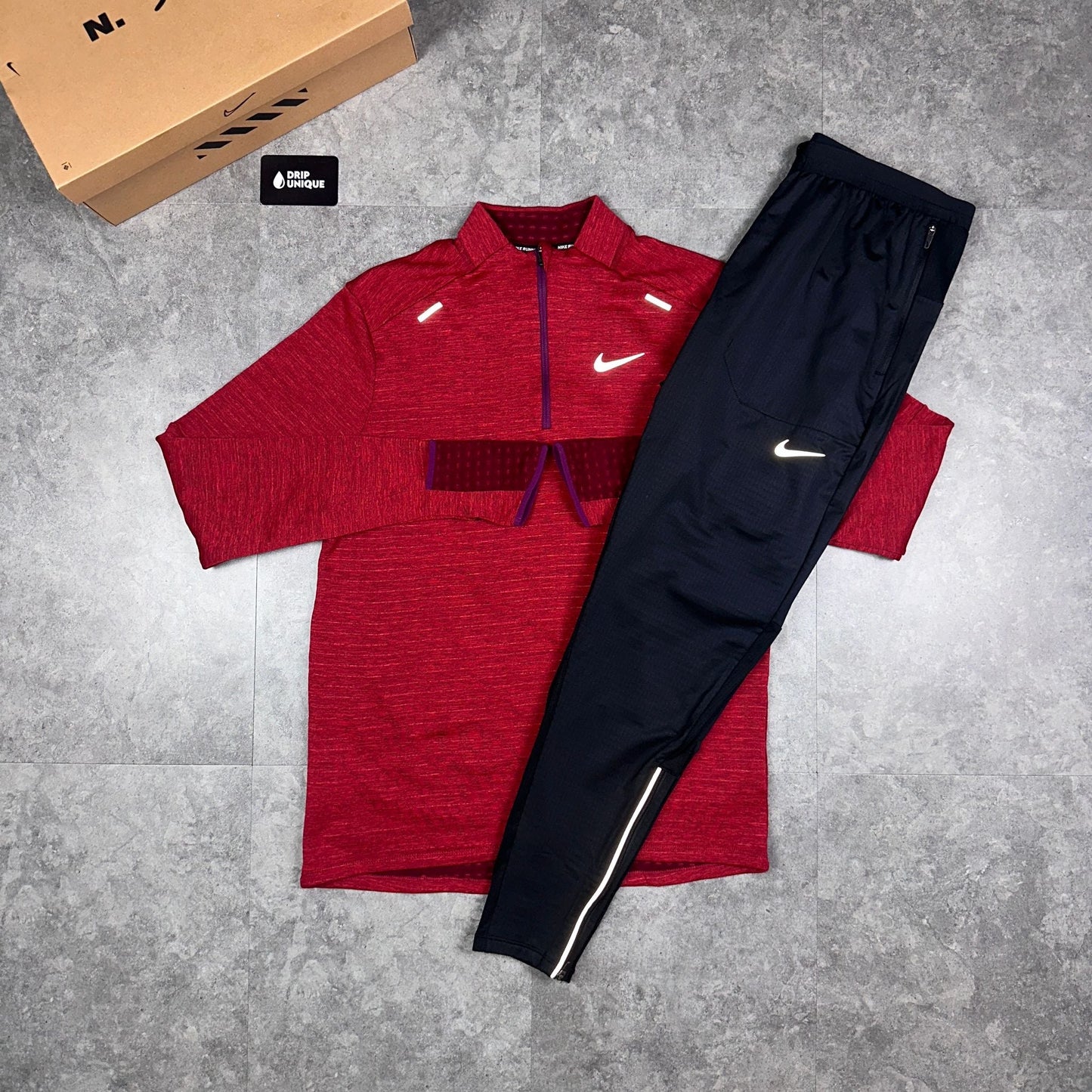 Nike Therma Sphere 3.0 1/4 Zip Top Red