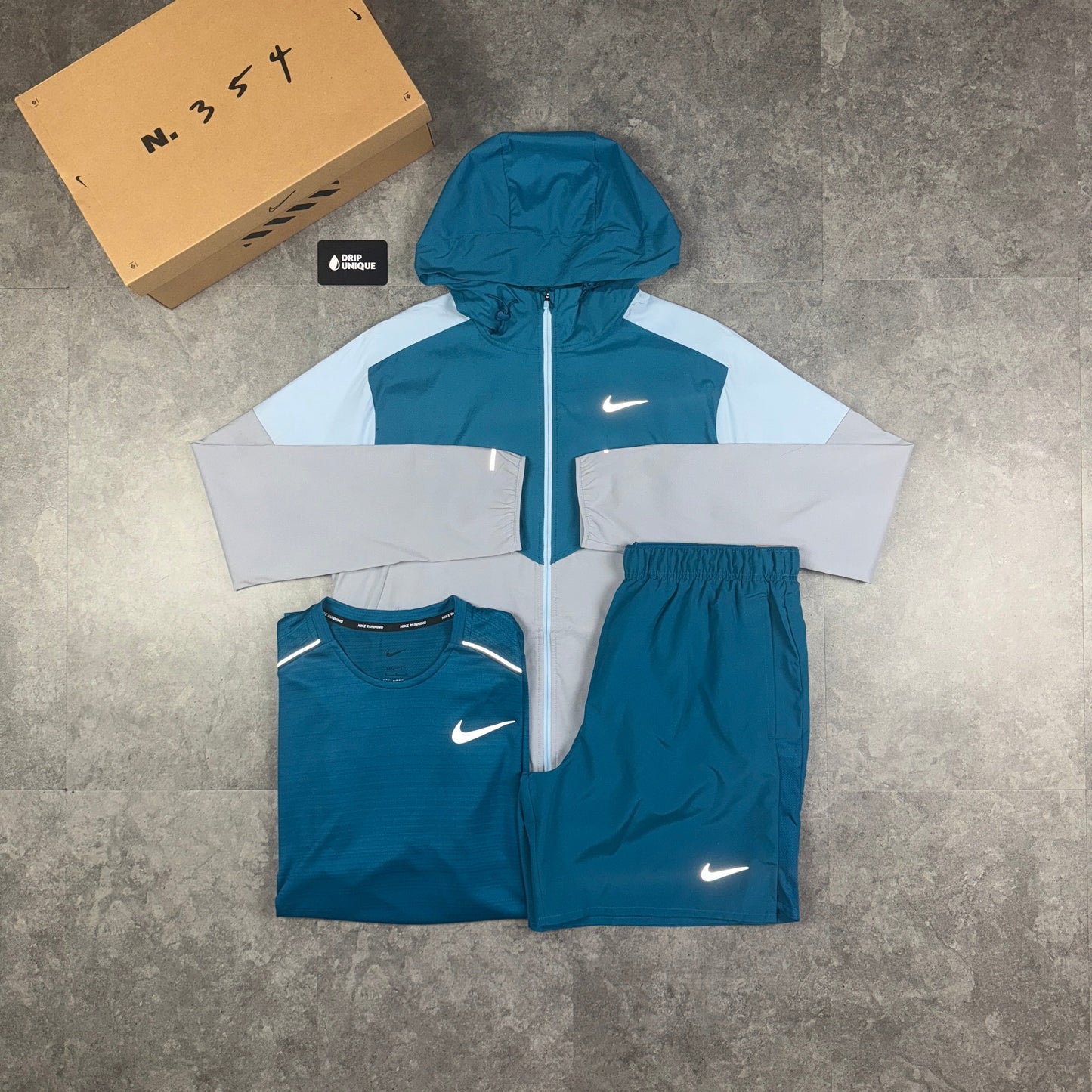 Nike Miler T-Shirt Green Abyss