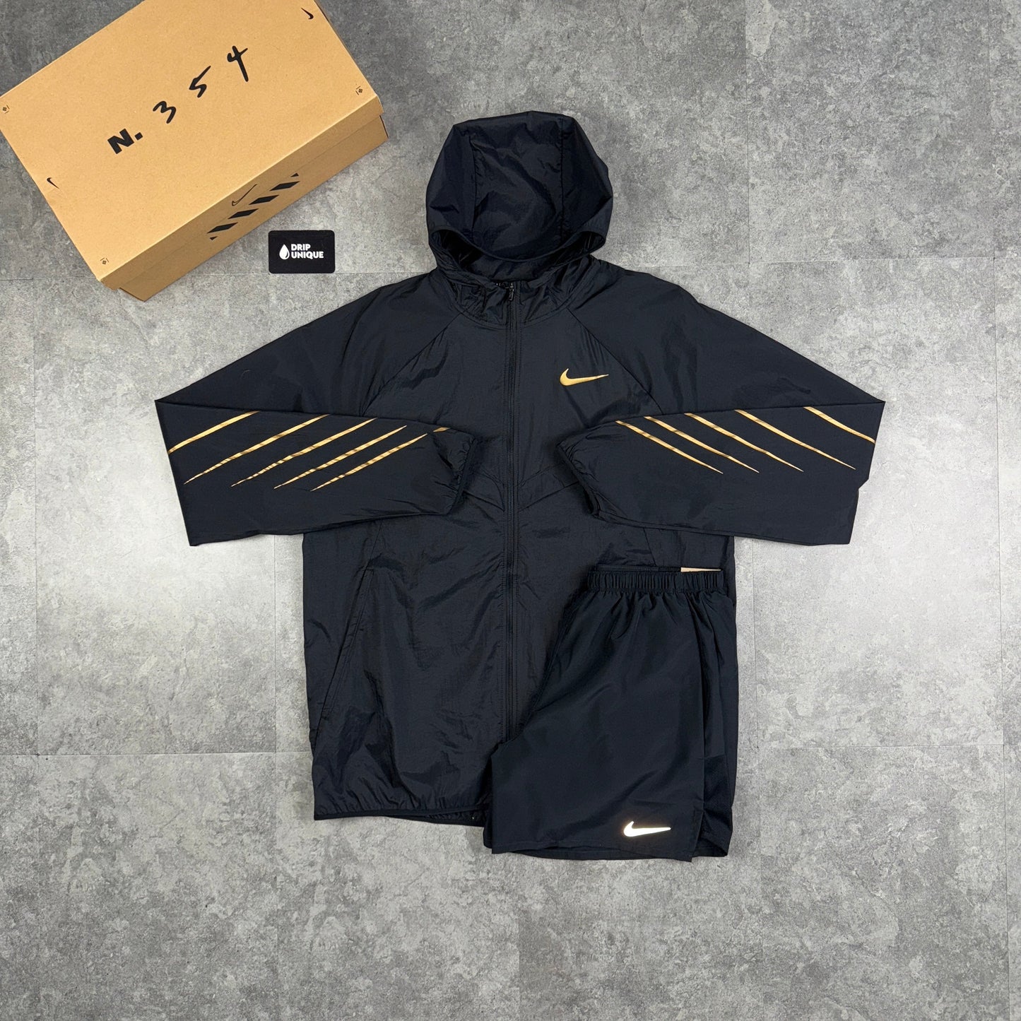 Nike UV Windrunner Jacket Black & Gold
