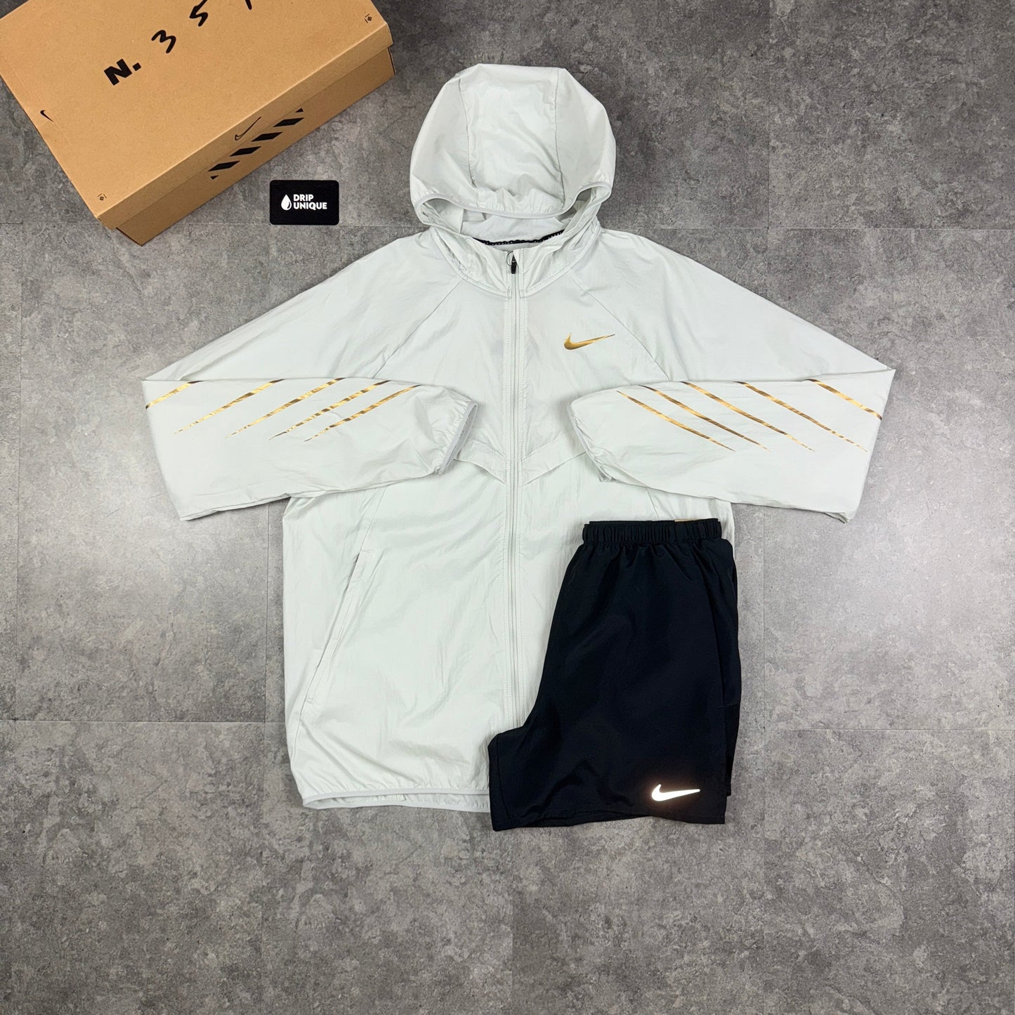 Nike UV Windrunner Jacket White & Gold