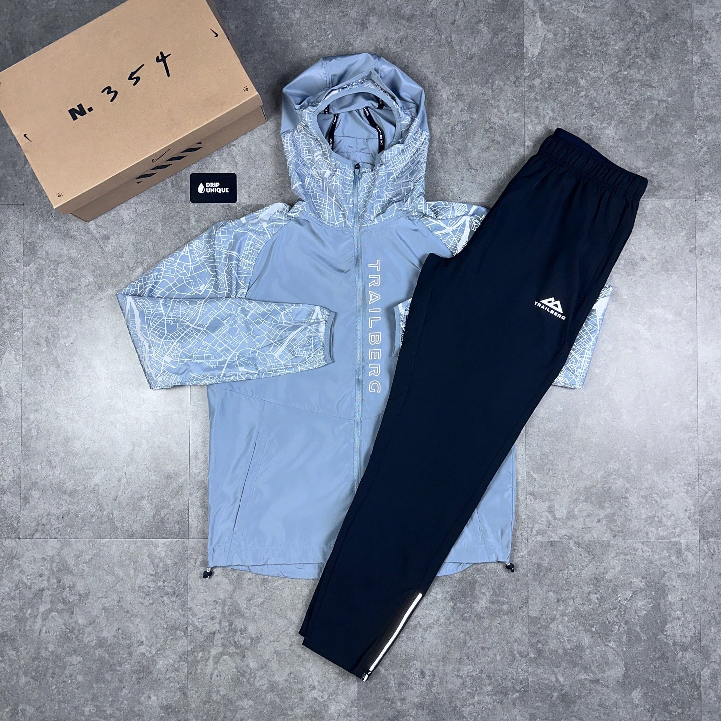 Trailberg Geneva Jacket Grey & Black Cloud 4.0 Pants Set