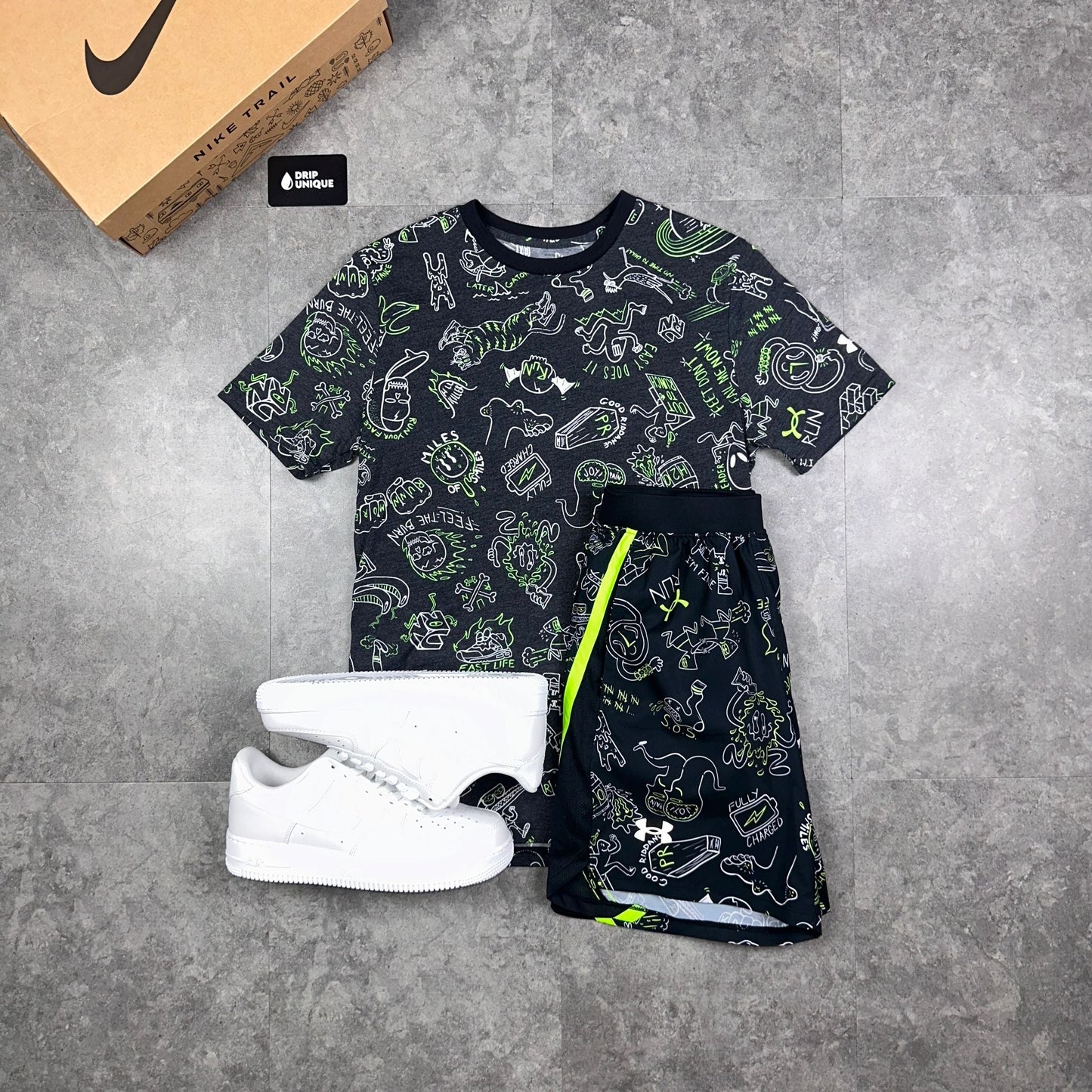 Under Armour Comic Print Set Black