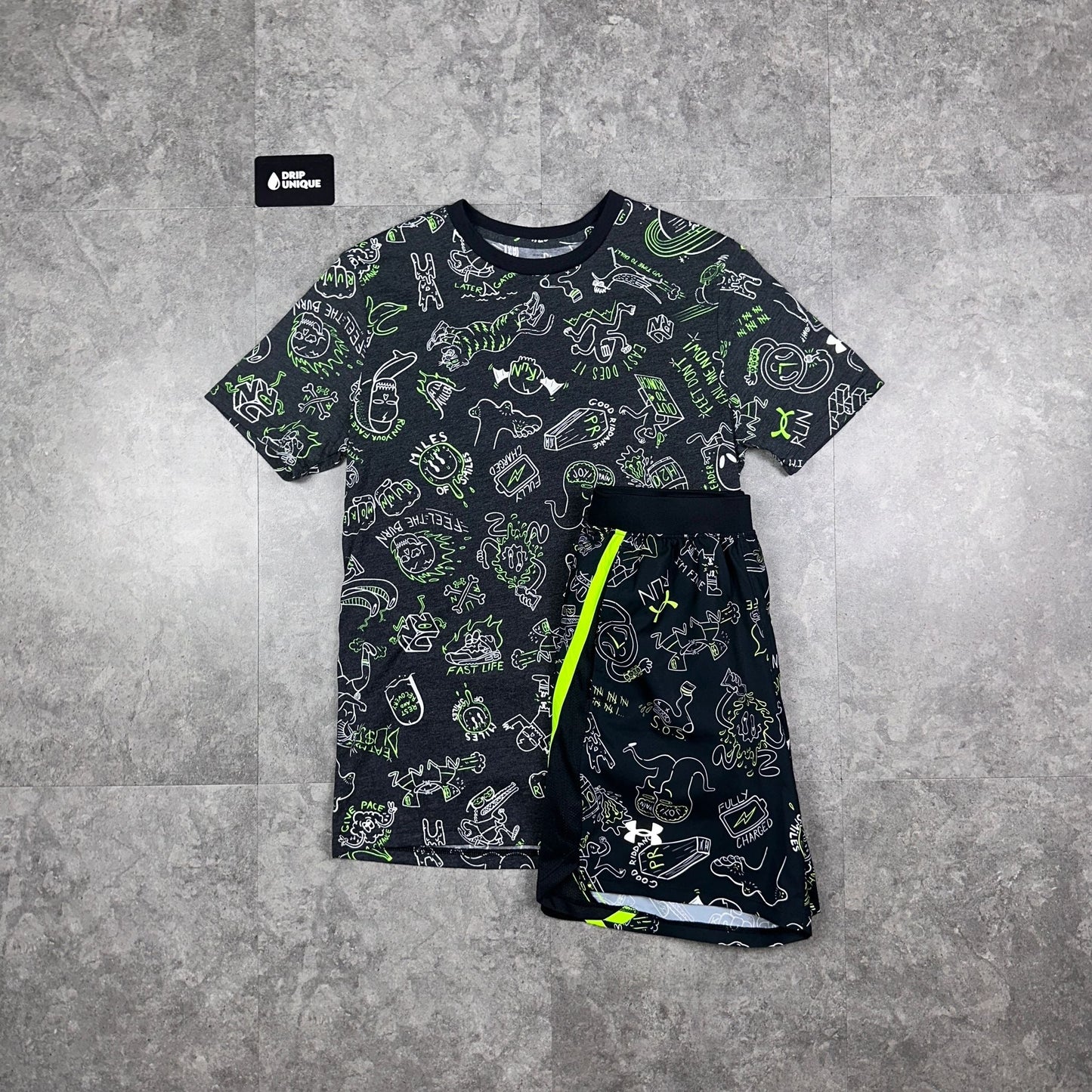 Under Armour Comic Print Set Black