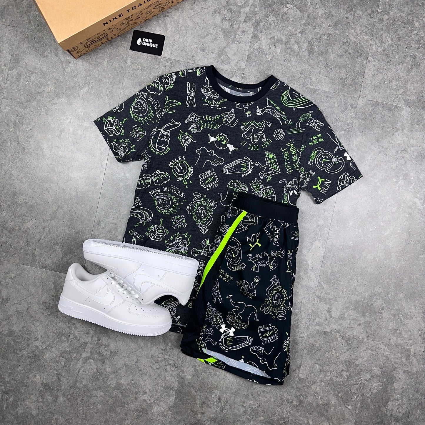 Under Armour Comic Print Set Black