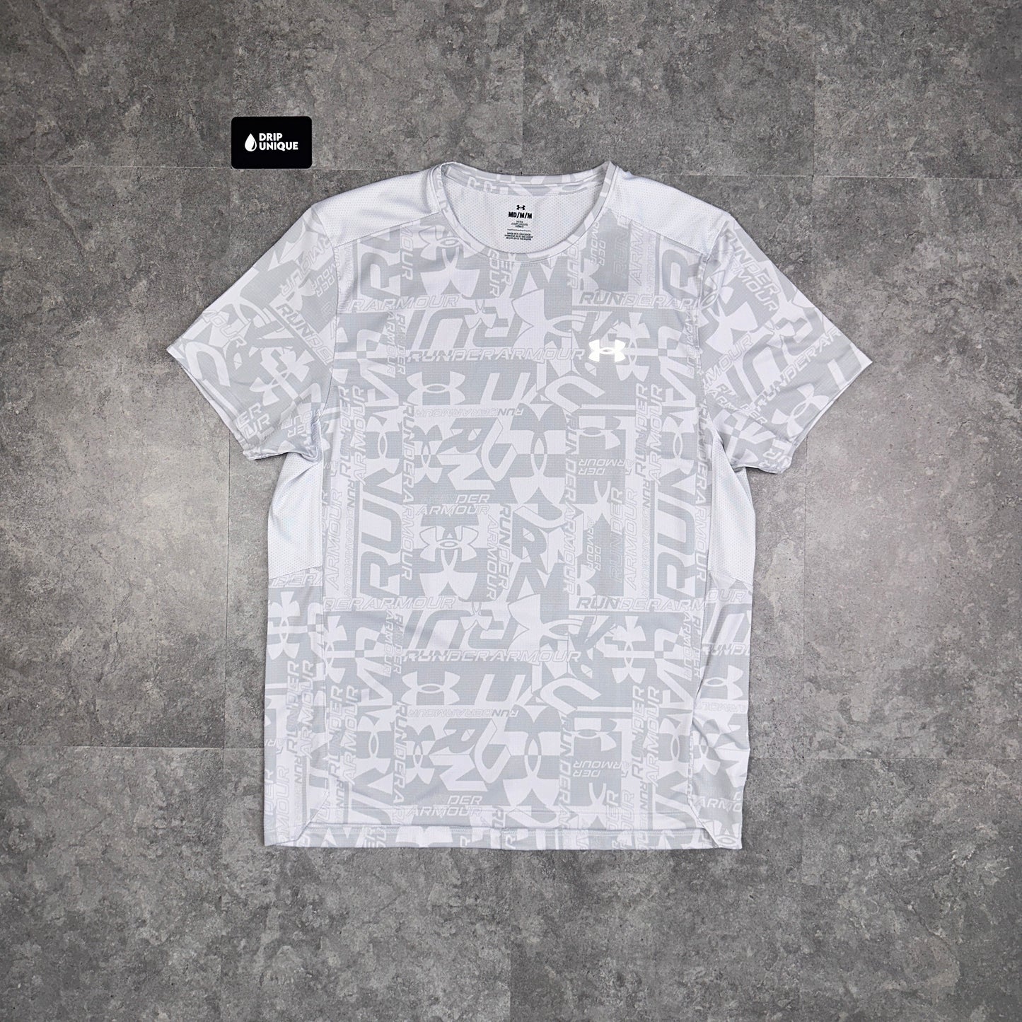 Under Armour Launch Printed T-Shirt Halo Grey