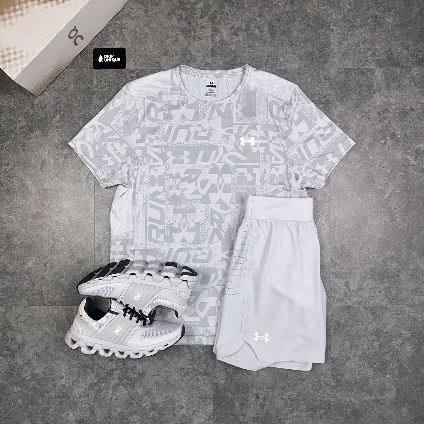 Under Armour Launch Speedpocket Shorts 7" Halo Grey
