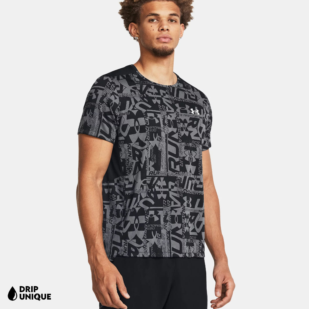 Under Armour Launch Printed T-Shirt Black
