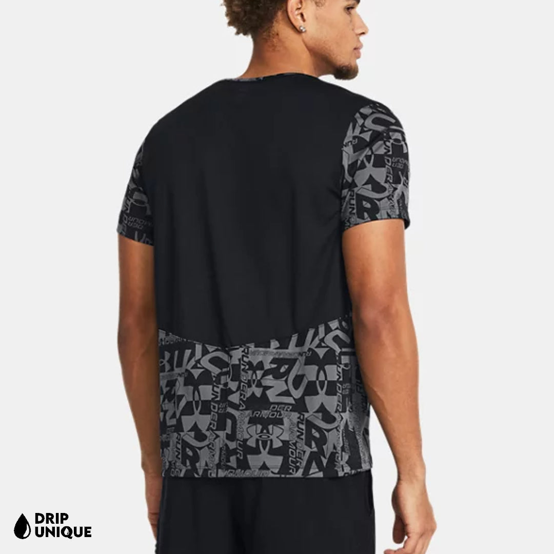 Under Armour Launch Printed T-Shirt Black