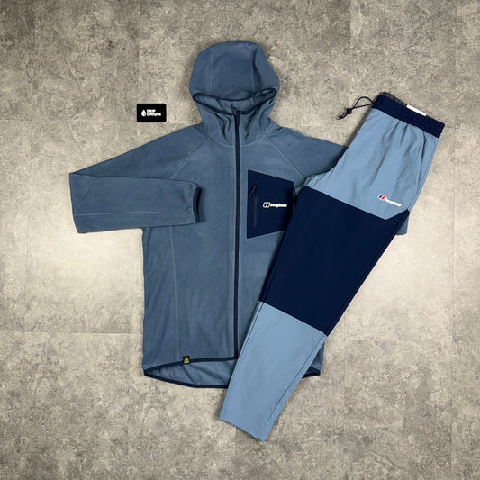 Berghaus Tathwell Fleece Hooded Jacket Dusk/Navy & Navy Theran Plus Pants Set
