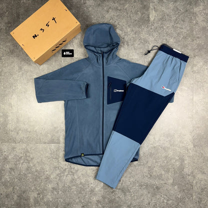 Berghaus Tathwell Fleece Hooded Jacket Dusk/Navy & Navy Theran Plus Pants Set