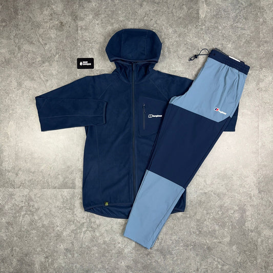 Berghaus Tathwell Fleece Hooded Jacket Navy & Navy Theran Plus Pants Set