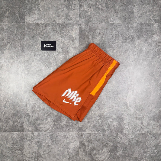 Nike Dri-Fit Print Shorts 5” Dark Russet