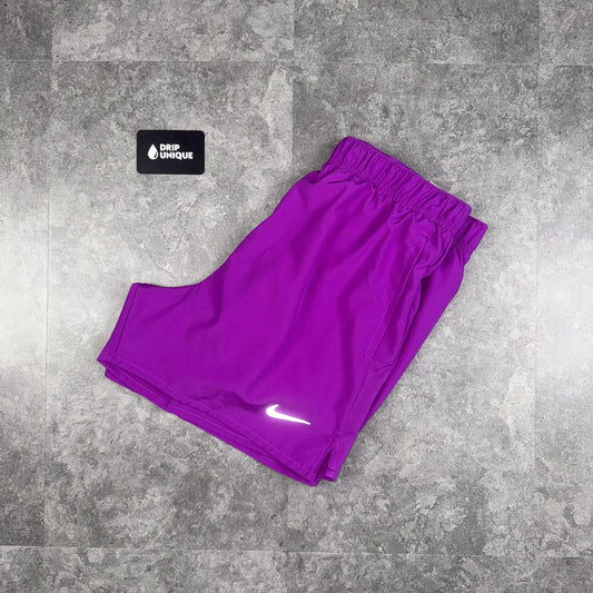 Nike Dri-Fit Challenger 2 in 1 Shorts 5” Vivid Purple