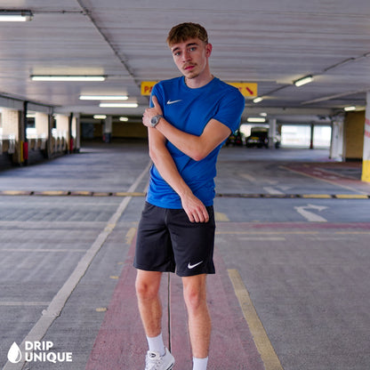 Nike Dri-Fit T-Shirt Royal Blue & Black Dri-Fit Shorts Set