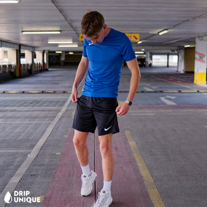 Nike Dri-Fit T-Shirt Royal Blue & Black Dri-Fit Shorts Set