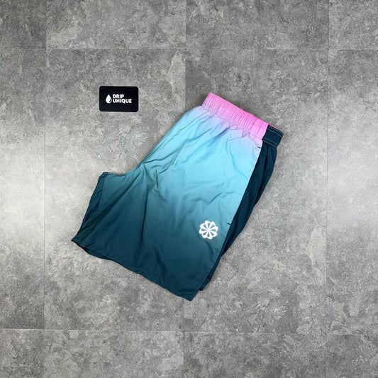 Nike Dri Fit Challenger Pinwheel Shorts 7" Blue/Pink