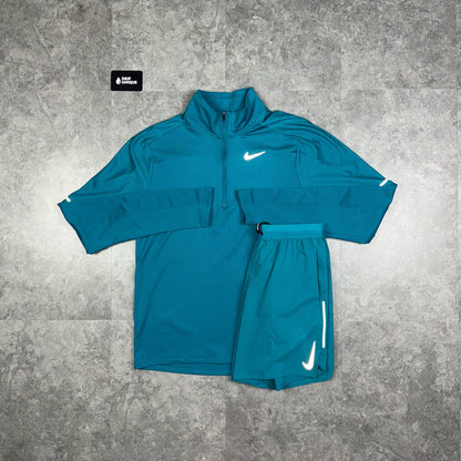 Nike Element 1/4 Zip Top Aqua Blue