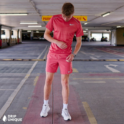 Nike Miler T-Shirt Adobe & Adobe Challenger Shorts Set